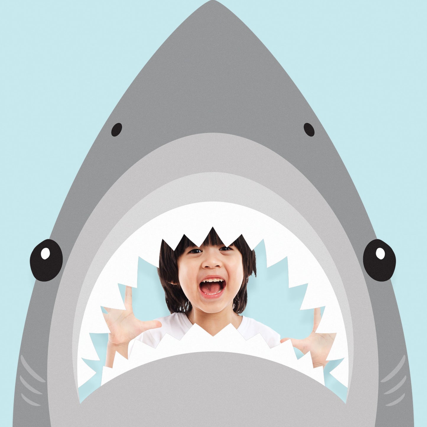 Shark Party Photo Booth Props - 10ct