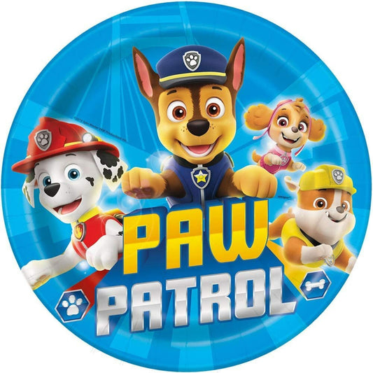 Paw Patrol Round 9" Inch Dinner Plates - 8ct