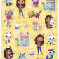 Gabby's Dollhouse Sticker Sheets - 4 sheets (76 stickers)
