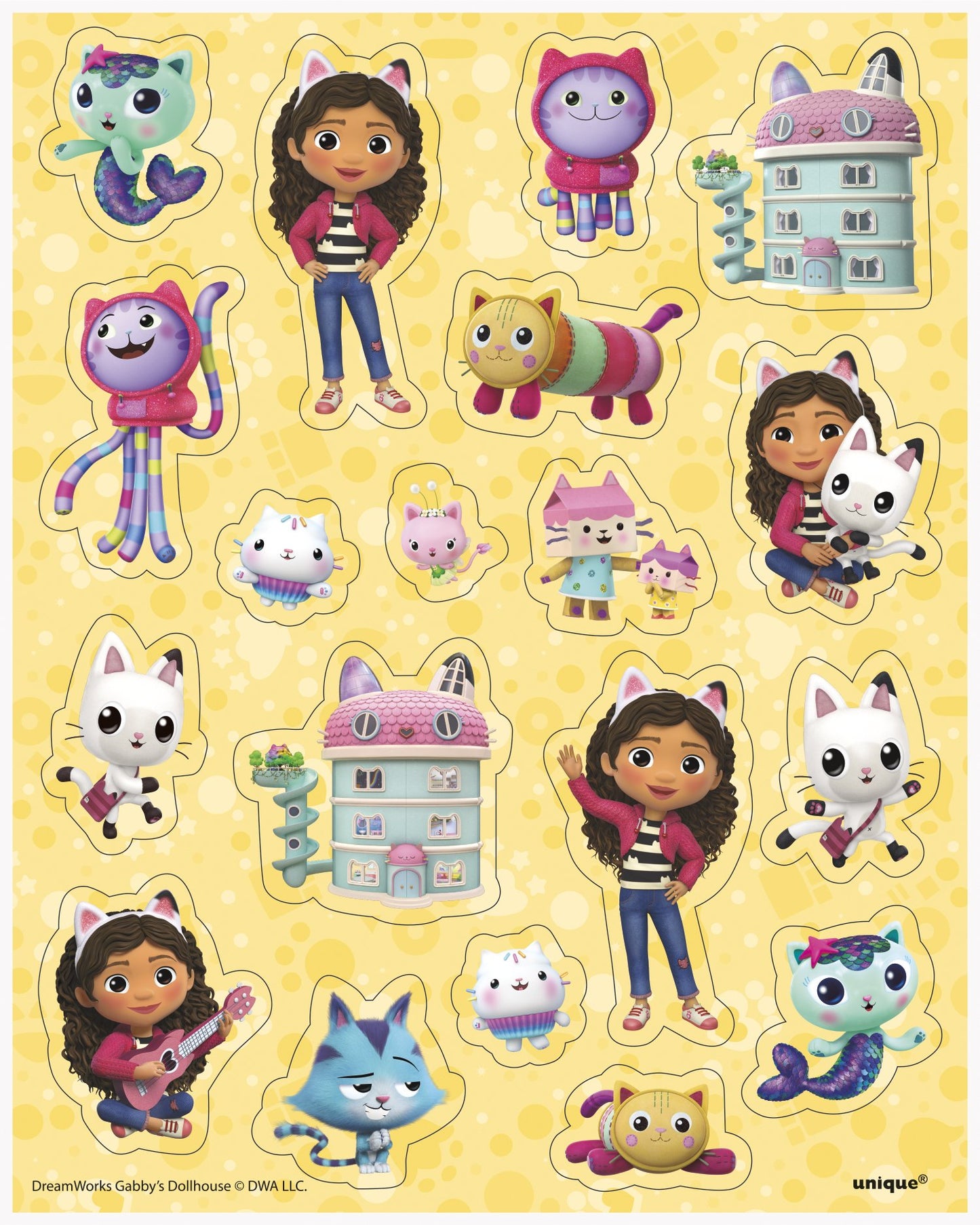 Gabby's Dollhouse Sticker Sheets - 4 sheets (76 stickers)