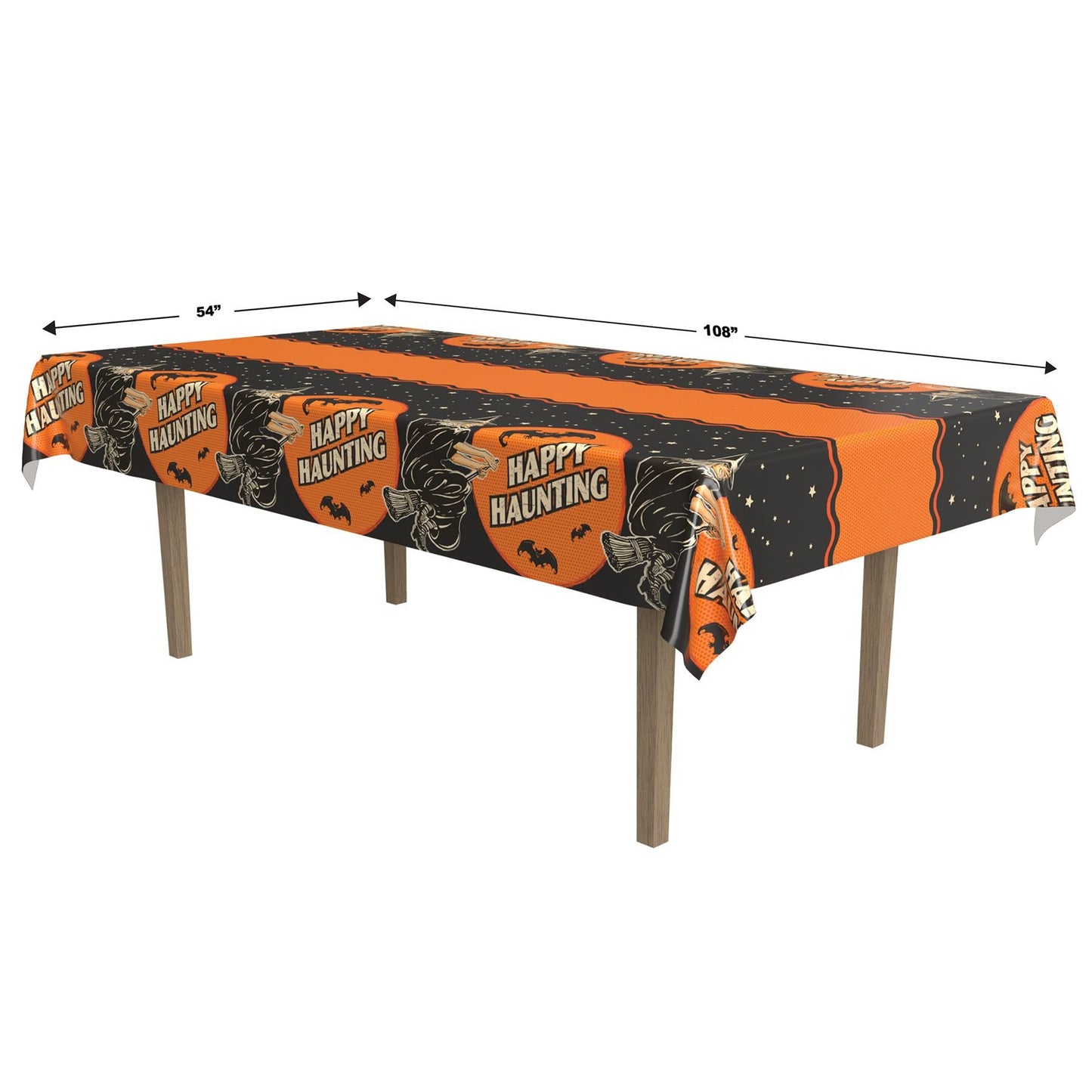 Vintage Halloween Table Cover - 54" x 108"