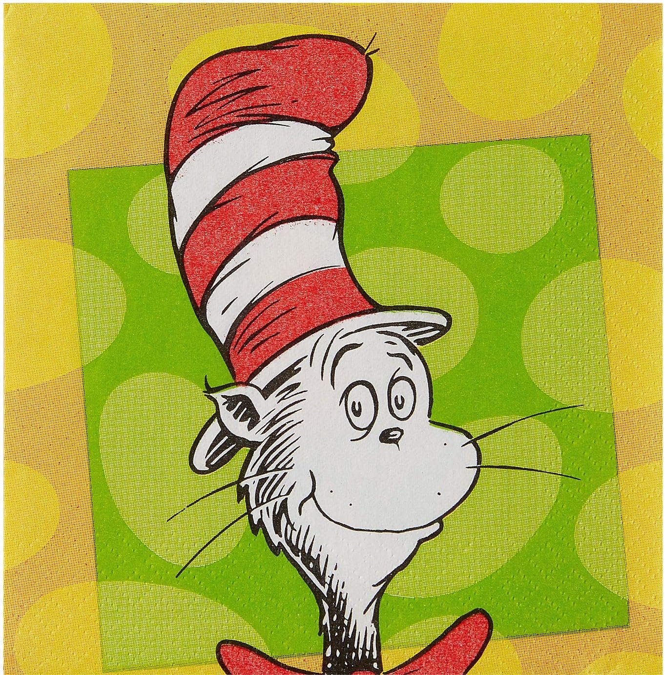 Dr. Seuss Cat in the Hat Beverage Napkins - 16ct