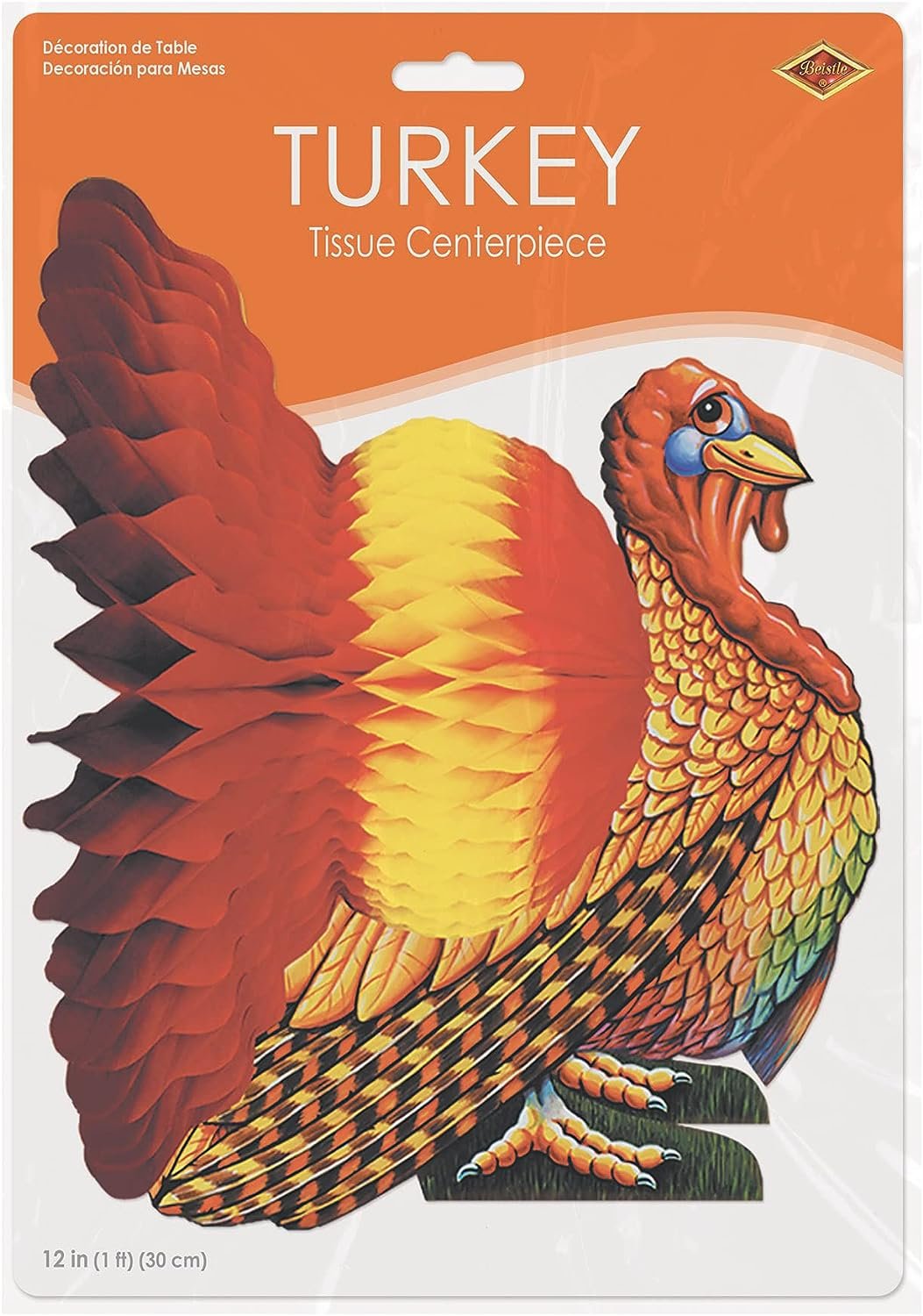 Tissue Turkey Centerpiece - 12"