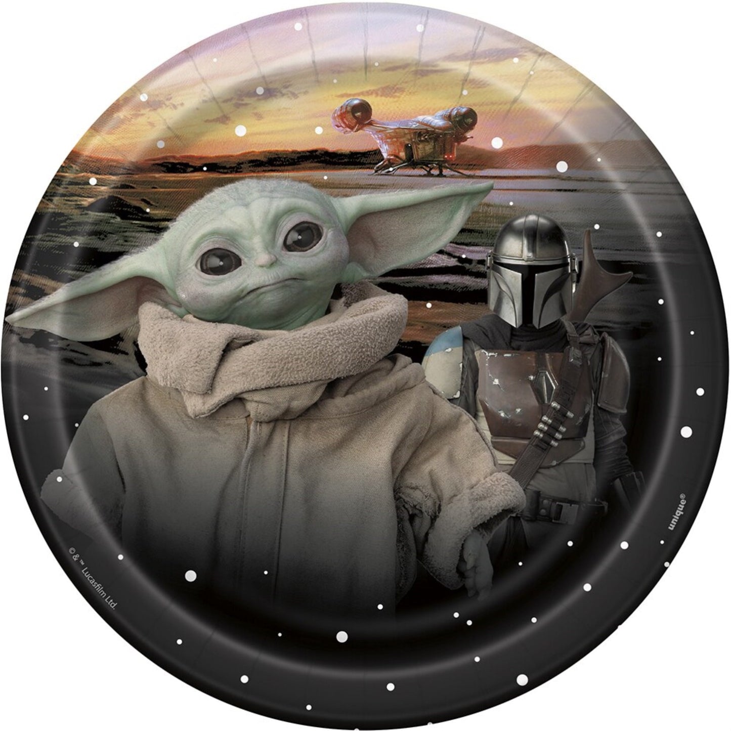 Star Wars Mandalorian - The Child -7 inch Dessert Plates - 8ct