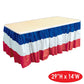 Red White & Blue Patriotic Plastic Table Skirting