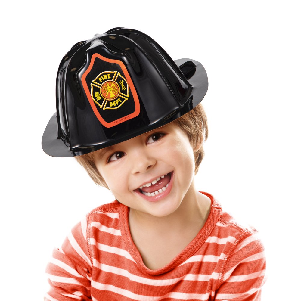 Flaming Fire Truck Plastic Fire hat - 1ct