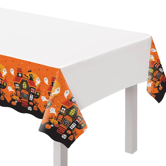 Halloween Spooky Friends Plastic Table Cover - 54" x 84" - 3ct