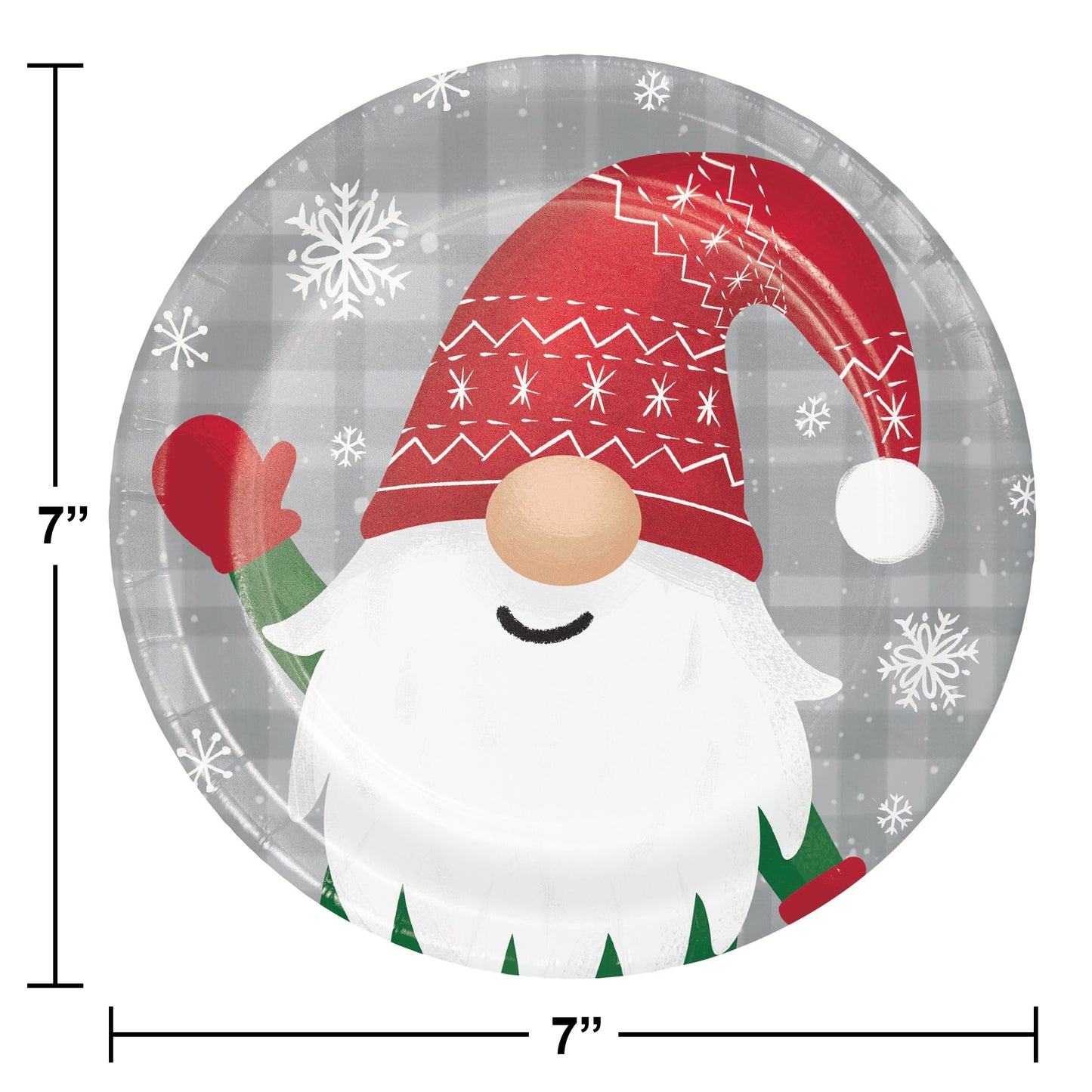 Holiday Gnomes Luncheon Plates - 8ct