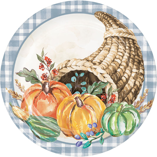 Decadent Cornucopia Dinner Plates - 8ct