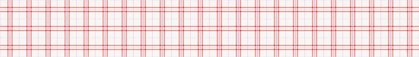 Elegant Valentine Plaid Paper Table Runner