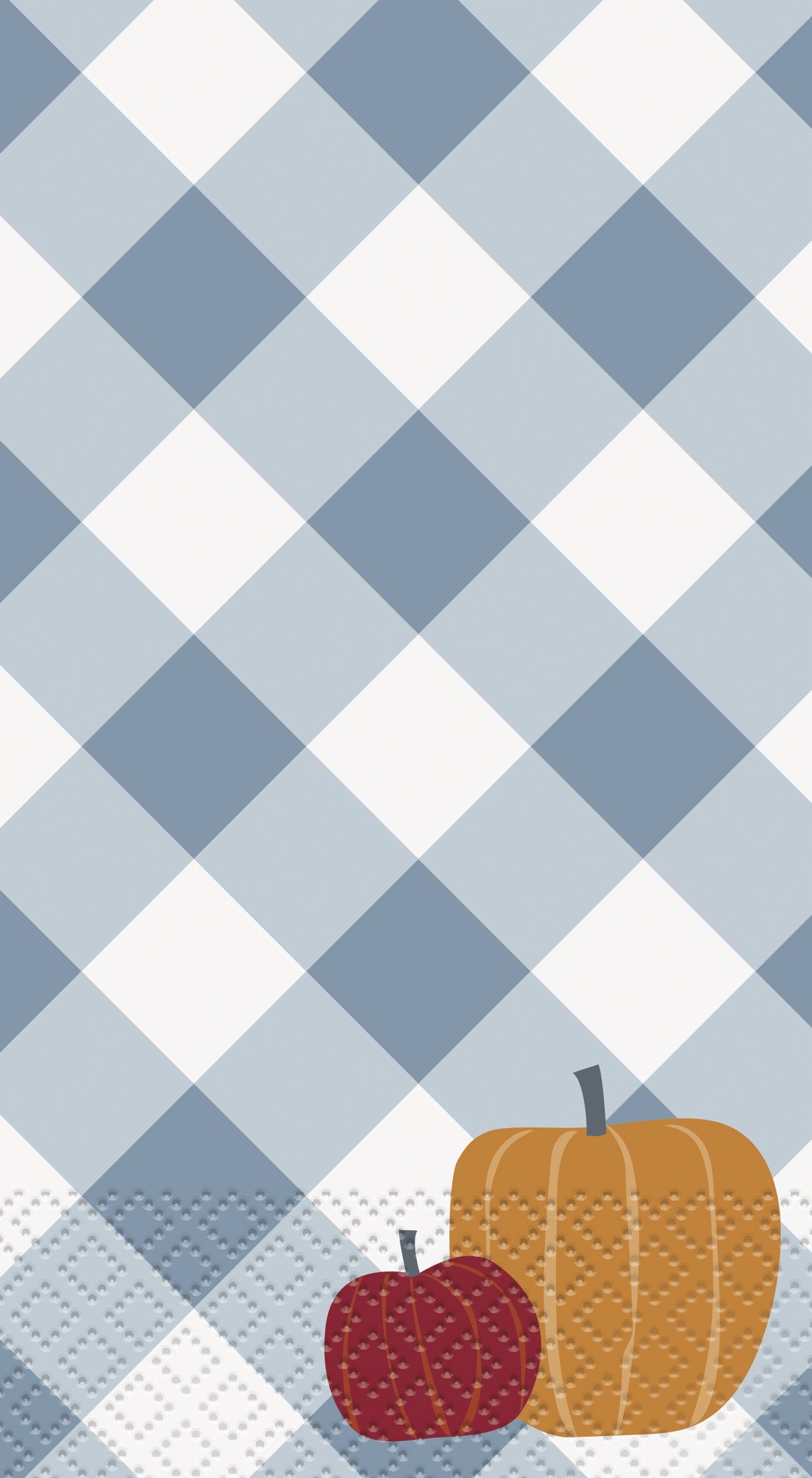 Pumpkin & Gingham Guest Napkins - 16ct