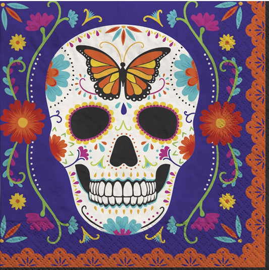 Dia De los Muertos Lunch Napkins - 40ct