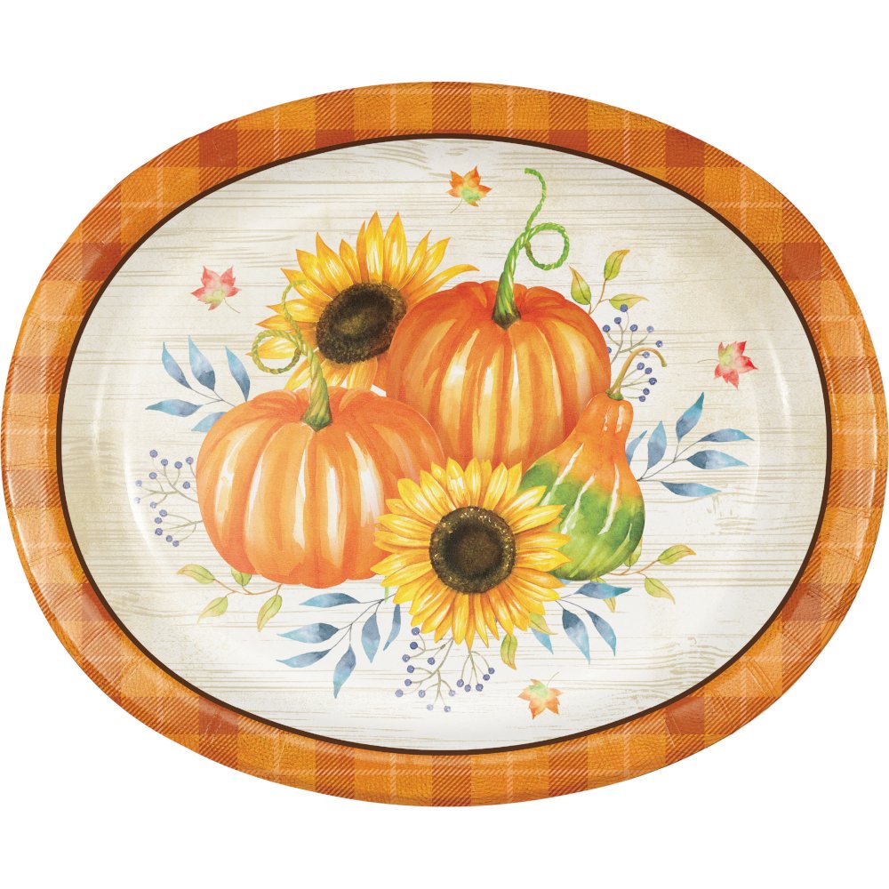 Harvest Truck Oval Platters - 8ct