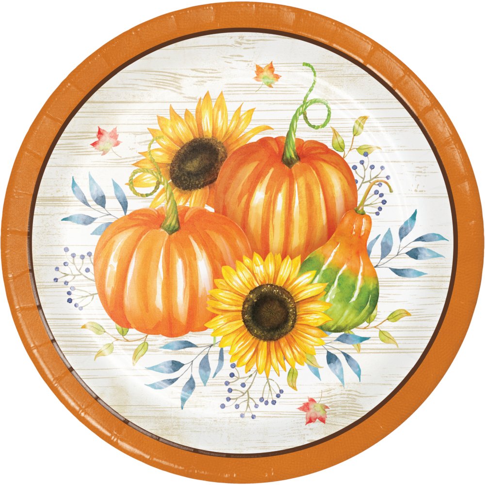 Harvest Truck Luncheon Plates - 8ct