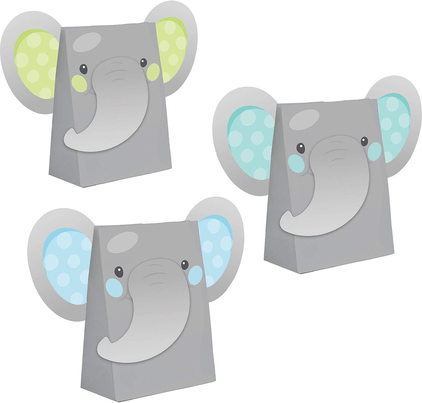 Enchanting Elephants Boy Paper Treat Bags - 8ct