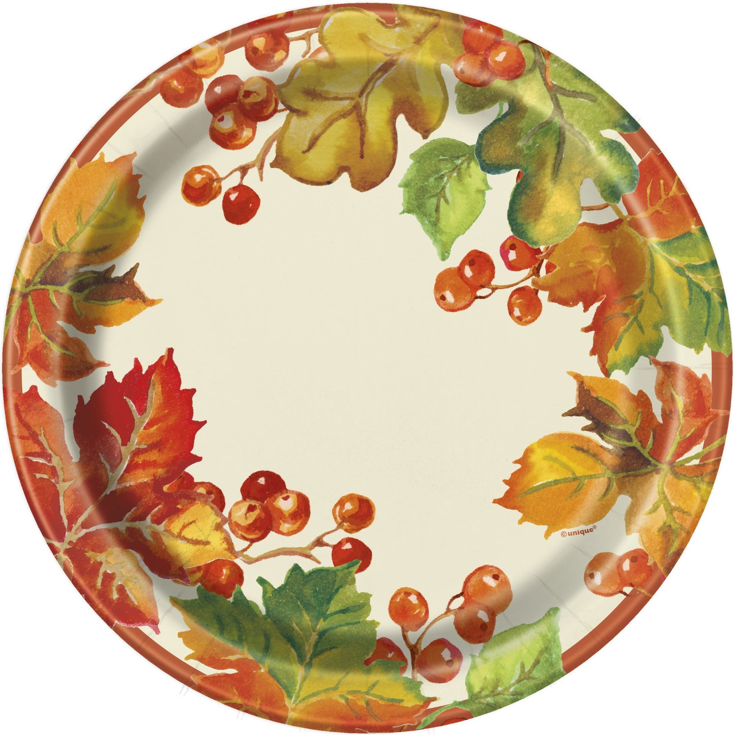 Berries & Leaves Fall 9" Dinner Plates - 8ct