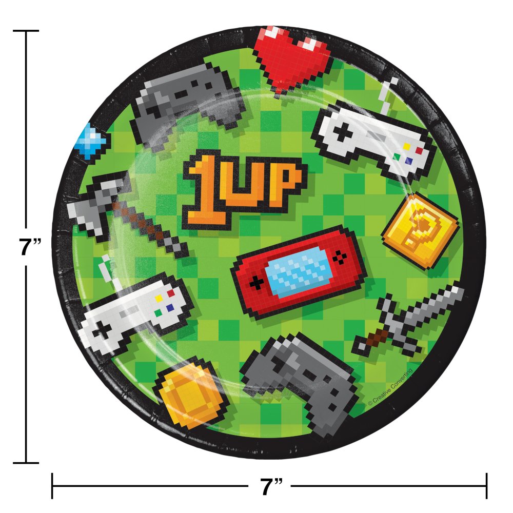 Gaming Party Video Game Party Dessert Plates - 8ct