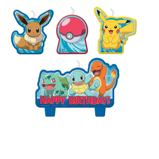 Pokemon Classic Birthday Candle Set - 4ct