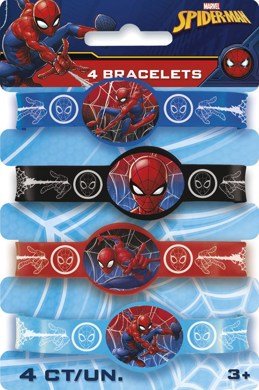 Spiderman Stretch Bracelet Favor Pack - 4ct