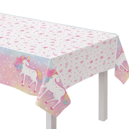 Enchanted Unicorn 54" x 96" Plastic Table Cover